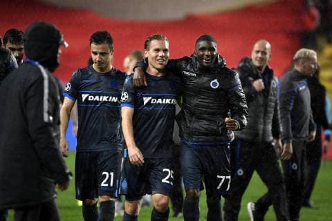 Fußball, CL, AS Monaco - FC Brügge Ruud Vormer midfielder of Club Brugge, Clinton Mata defender of Club Brugge FOOTBALL : AS Monaco vs Club Bruges Ligue des Champions - Monaco - 06 11 2018 PhotoNews Panoramic  775218872