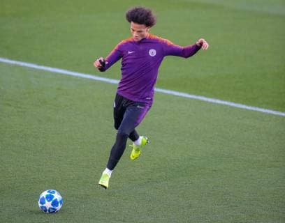 Manchester City Training Leroy Sane during the Manchester City training session at City Football Academy , Manchester Content Not Available For UK Newspapers Copyright: xStevexMcCormickx FIL-12508-0016