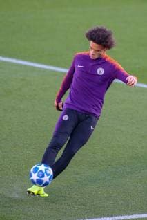 Manchester City Training Leroy Sane during the Manchester City training session at City Football Academy , Manchester Content Not Available For UK Newspapers Copyright: xStevexMcCormickx FIL-12508-0026