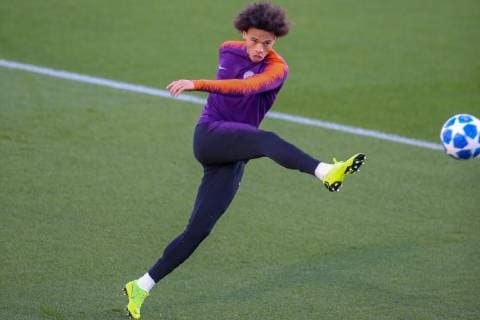 Manchester City Training Leroy Sane during the Manchester City training session at City Football Academy , Manchester Content Not Available For UK Newspapers Copyright: xStevexMcCormickx FIL-12508-0027
