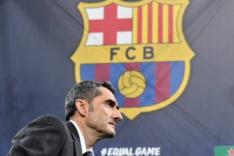 Ernesto Valverde coach of Barcelona before the Uefa Champions League 2018 2019 Group B football match between Internazionale and Barcelona in San Siro stadium, Milano, November, 06, 2018 Foto Andrea Staccioli Insidefoto andreaxstaccioli