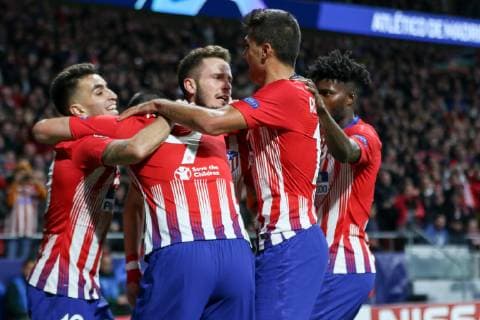 November 6, 2018 - Madrid, MADRID, SPAIN - Saul of Atletico de Madrid celebrates the goal during the UEFA Champions League football match between Atletico de Madrid and Borussia Dormund on November 06th, 2018 at Estadio Wanda Metropolitano in Madrid, Spain. Soccer: Champions League - At. Madrid v Borussia Dormund - ZUMAa181 20181106_zaa_a181_350 Copyright: xAFP7x