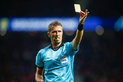 November 6, 2018 - Madrid, MADRID, SPAIN - Referee Daniele Orsato from Italy during the UEFA Champions League football match between Atletico de Madrid and Borussia Dormund on November 06th, 2018 at Estadio Wanda Metropolitano in Madrid, Spain. Soccer: Champions League - At. Madrid v Borussia Dormund - ZUMAa181 20181106_zaa_a181_354 Copyright: xAFP7x