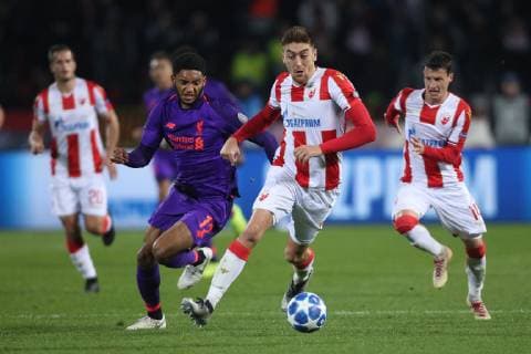 MILAN PAVKOV of Crvena zvezda during UEFA Champions league match against Liverpool at Rajko Mitic stadium, Beograd 06.11.2018 MarkoxMetlas 