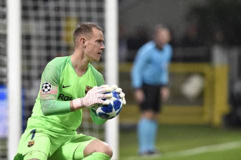 Marc-AndrŽ ter Stegen of Barcelona during the UEFA Champions League Group Stage match between Inter Milan and Barcelona at Stadio San Siro, Milan, Italy on 6 November 2018. Copyright: xGiuseppexMaffiax 21820023