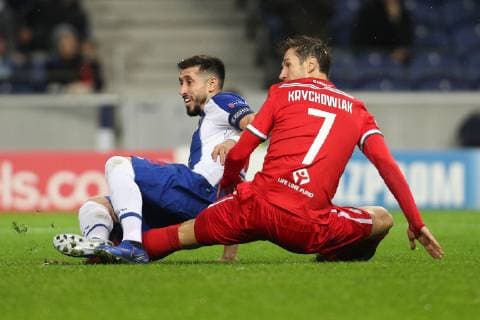 November 6, 2018 - Porto, Porto, Portugal - Porto s Mexican midfielder Hector Herrera (L) score a goal during the UEFA Champions League, match between FC Porto and FC Lokomotiv Moscow, at Dragao Stadium in Porto on November 6, 2018 in Porto, Portugal. FC Porto v FC Lokomotiv Moscow - UEFA Champions League Group D  - ZUMAn230 20181106_zaa_n230_322 Copyright: xDpix