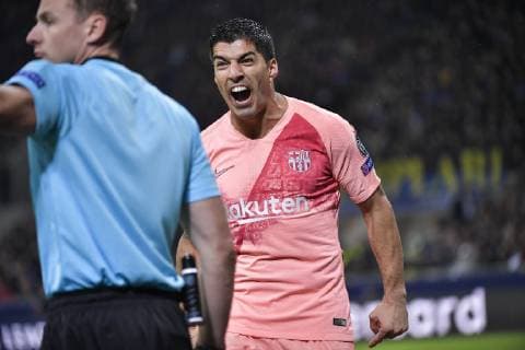 Photo LaPresse Marco Alpozzi November 06, 2018 Milano (Italy) soccer Inter FC vs FC Barcellona - Champions League group stage - Group b - Giuseppe Meazza Stadium In the pic:Luis Suarez FC Barcelona Barca ;  Copyright: xMarcoxAlpozzi LaPresse LaPresse x