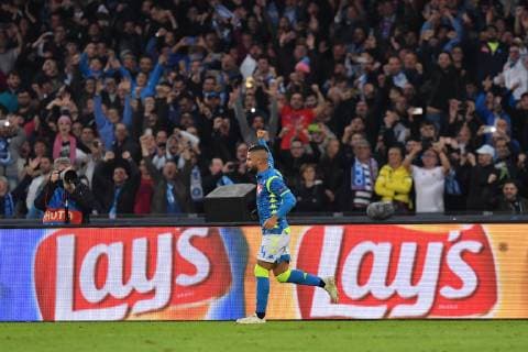 Fußball, CL, SSC Neapel - Paris St. Germain Photo Cafaro LaPresse November 6, 2018 Naples, Italy soccer SSC Napoli vs Paris Saint-Germain - UEFA Champions League 2018 19 season Group C matchday 4 - San Paolo stadium. In the pic: Lorenzo Insigne (SSC Napoli) celebrates after scoring the 1-1 goal.  Copyright: xCafaro LaPressex
