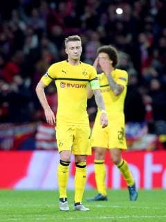 Marco Reus Borussia Dortmund 11 Axel Witsel Borussia Dortmund 28 after the 2 0 Atletico Madrid vs. Borussia Dortmund Football Champions League Group Phase 06 11 2018 Atletico Madrid vs. Borussia Dortmund Football Champions League Group Phase 06 11 2018 Madrid Copyright: xLanger Eibner-Pressefotox EP_HLR