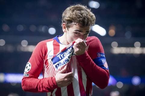 Sport Themen der Woche KW45 Sport Bilder des Tages Atletico de Madrid Antoine Griezmann celebrating a goal during group stage of UEFA Champions League match between Atletico de Madrid and Borussia Dortmund at Wanda Metropolitano in Madrid, Spain.November 06, 2018.  (5515047)