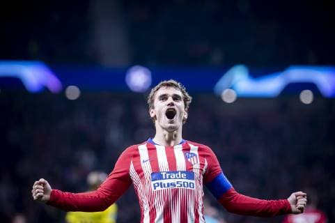 Atletico de Madrid Antoine Griezmann celebrating a goal during group stage of UEFA Champions League match between Atletico de Madrid and Borussia Dortmund at Wanda Metropolitano in Madrid, Spain.November 06, 2018.  (5554050)