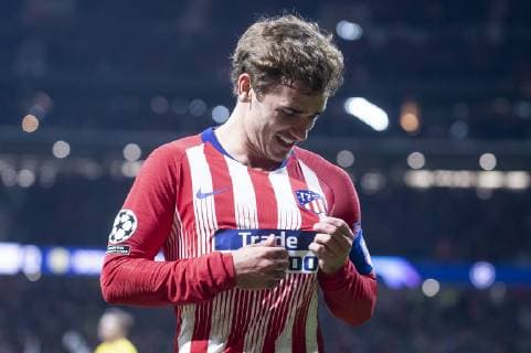 Atletico de Madrid Antoine Griezmann celebrating a goal during group stage of UEFA Champions League match between Atletico de Madrid and Borussia Dortmund at Wanda Metropolitano in Madrid, Spain.November 06, 2018.  (5506044)