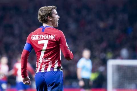Atletico de Madrid Antoine Griezmann celebrating a goal during group stage of UEFA Champions League match between Atletico de Madrid and Borussia Dortmund at Wanda Metropolitano in Madrid, Spain.November 06, 2018.  (5569053)