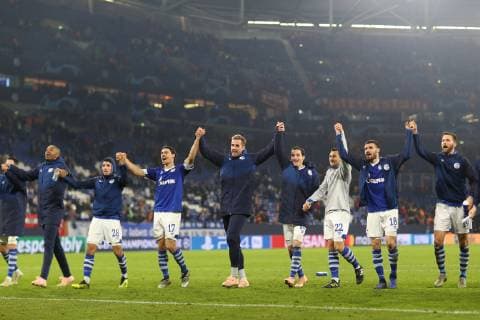 06 11 2018 Football Season 2018 2019 Champions League 4 Matchday FC Schalke 04 Galatasaray Istanbul v l Naldo FC Schalke 04 Benjamin STAMBOULI FC Schalke 04 Ralf Fährmann FC Schalke 04 Sebastian Rudy FC Schalke 04 Steven Skrzybski FC Schalke 04 Daniel CALIGIURI FC Schalke 04 Guido BURGSTALLER FC Schalke 04 Gelsenkirchen Veltins Arena Deutschland
