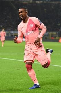 Fußball, CL, Inter Mailand - FC Barcelona Mg Milano 06 11 2018 - Champions League Inter-Barcellona foto Matteo Gribaudi Image nella foto: esultanza gol Malcom 