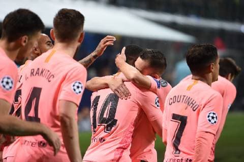 Fußball, CL, Inter Mailand - FC Barcelona Mg Milano 06 11 2018 - Champions League Inter-Barcellona foto Matteo Gribaudi Image nella foto: esultanza gol Malcom 