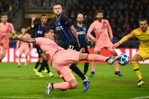 Fußball, CL, Inter Mailand - FC Barcelona Mg Milano 06 11 2018 - Champions League Inter-Barcellona foto Matteo Gribaudi Image nella foto: Luis Suarez 