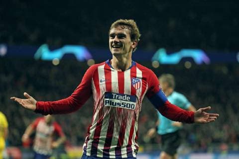 Atletico de Madrid s Antoine Griezmann jubilates a goal during the Champions League group A soccer match between Atletico Madrid and Borussia Dormund at Wanda Metropolitano stadium in Madrid, Spain, 6 November 2018. Atletico Madrid vs Borussia Dortmund !ACHTUNG: NUR REDAKTIONELLE NUTZUNG!  Copyright: xKikoxHuescax GRAF3188 20181106-636771439526695320