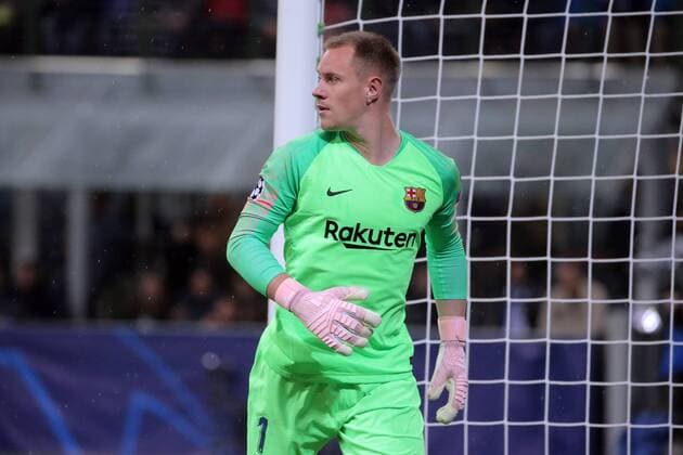 November 6, 2018 - Milan, Milan, Italy - Marc-Andre Ter Stegen 1 of FC Barcelona Barca during the UEFA Champions League group B match between FC Internazionale and FC Barcelona at Stadio Giuseppe Meazza on November 06, 2018 in Milan, Italy. FC Internazionale v FC Barcelona - UEFA Champions League Group B  - ZUMAn230 20181106_zaa_n230_465 Copyright: xGiuseppexCottinix