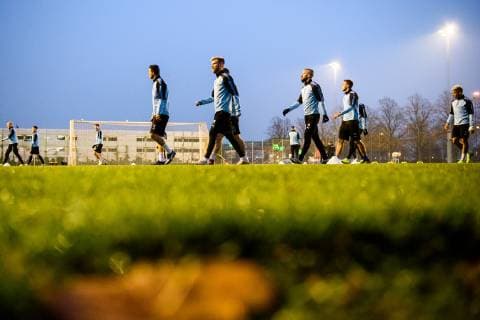 Fußball, EL, Malmö FF Pressekonferenz 181107 The players of Malmö FF during a training session ahead of the Europa league match between Malmö FF and Sarpsborg 08 on November 7, 2018 in Malmö. Photo: Petter Arvidson BILDBYRN kod PA 92147  Copyright: PETTERxARVIDSON BB181107PA029