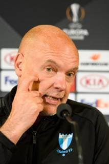 181107 Head coach Uwe Rösler of Malmö FF during a press conference PK Pressekonferenz ahead of the Europa league match between Malmö FF and Sarpsborg 08 on November 7, 2018 in Malmö. Photo: Petter Arvidson BILDBYRN kod PA 92147  Copyright: PETTERxARVIDSON BB181107PA068