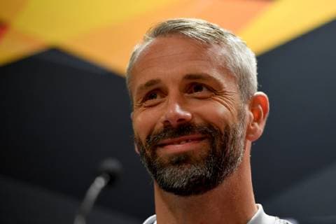 SOCCER - UEFA EL, Rosenborg vs RBS TRONDHEIM,NORWAY,07.NOV.18 - SOCCER - UEFA Europa League, group stage, Rosenborg BK vs Red Bull Salzburg, preview, press conference PK Pressekonferenz RBS. Image shows head coach Marco Rose (RBS). GEPAxpictures xFlorianxErtl