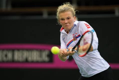 November 7, 2018 - Prague, Czech Republic - Katerina Siniakova of the Czech Republic during practice ahead of the 2018 Fed Cup Final between the Czech Republic and the United States of America 2018 Fed Cup Final - 7 Nov - ZUMAa181 20181107_zaa_a181_001 Copyright: xAFP7x