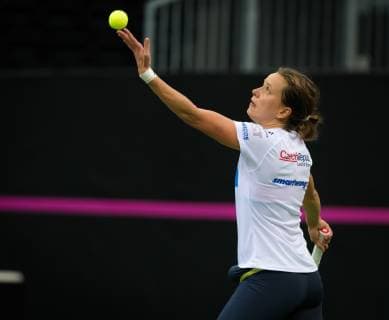 November 7, 2018 - Prague, Czech Republic - Barbora Strycova of the Czech Republic during practice ahead of the 2018 Fed Cup Final between the Czech Republic and the United States of America 2018 Fed Cup Final - 7 Nov - ZUMAa181 20181107_zaa_a181_012 Copyright: xAFP7x