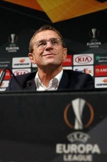 RB Leipzig PK Football Euro League Glasgow 07 11 2018 Celtic Park Football UEFA Europa League PK the day before the match Celtic FC Glasgow SCO vs RB Leipzig GER In the picture Ralf Rangnick RB Leipzig Head coach and sports director