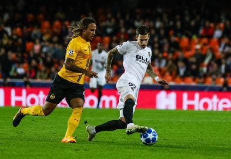 during the UEFA Champions League football match between Valencia CF and BSC Young Boys on November 7, 2018 at Mestalla stadium in Valencia, Spain.  xCarlaxCortesx xValenciaxCFxvsxBSCxYoungxBoysx