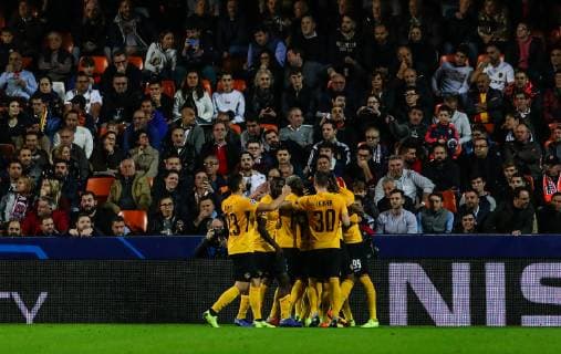 during the UEFA Champions League football match between Valencia CF and BSC Young Boys on November 7, 2018 at Mestalla stadium in Valencia, Spain.  xCarlaxCortesx xValenciaxCFxvsxBSCxYoungxBoysx