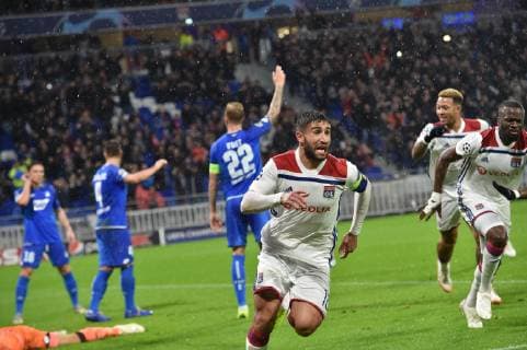 Joie de Nabil Fekir (lyon) FOOTBALL : Lyon vs Hoffenheim - Phase de groupes - Ligue des Champions - 07 11 2018 FredericChambert Panoramic 