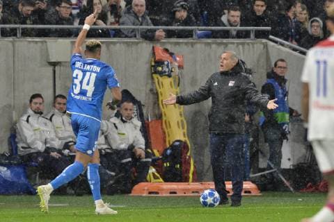 Bruno Genesio (entraineur lyon) FOOTBALL : Lyon vs Hoffenheim - Phase de groupes - Ligue des Champions - 07 11 2018 FredericChambert Panoramic 