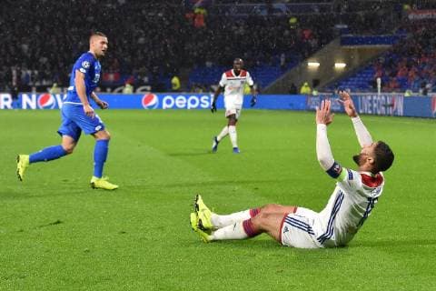 Joie de Nabil Fekir (lyon) FOOTBALL : Lyon vs Hoffenheim - Phase de groupes - Ligue des Champions - 07 11 2018 FredericChambert Panoramic 