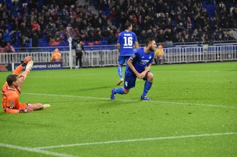 Olivier Baumann et Ermin Bicakcic (hoffenheim) FOOTBALL : Lyon vs Hoffenheim - Phase de groupes - Ligue des Champions - 07 11 2018 FredericChambert Panoramic 