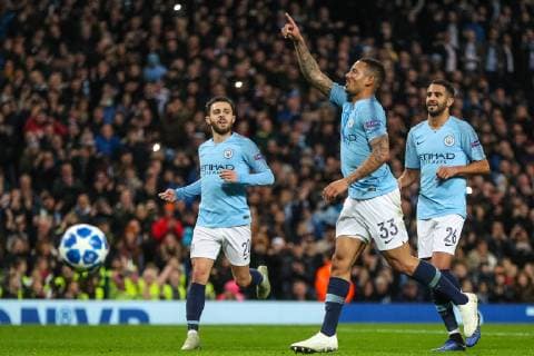 Gabriel Jesus of Man City celebrates making it 4-0 from the penalty spot during the UEFA Champions League group match between Manchester City and Shakhtar Donetsk at the Etihad Stadium, Manchester, England on 7 November 2018. Copyright: xPRiMExMediaxImagesx PMI-2381-0022