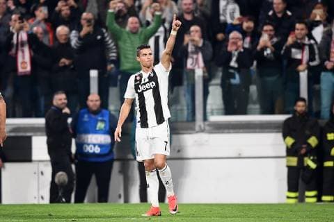 Mg Torino 07 11 2018 - Champions League Juventus Manchester United ManU foto Matteo Gribaudi Image nella foto: esultanza gol Cristiano Ronaldo 