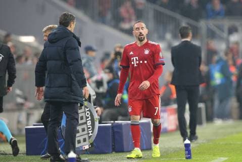 Franck Ribery 7 FC Bayern Muenchen to be replaced FC Bayern Muenchen vs. AEK Athens Soccer Preliminary Round Champions League 07 11 2018 Munich Bayern Germany Copyright: xkolbert-press ChristianxKolbertx