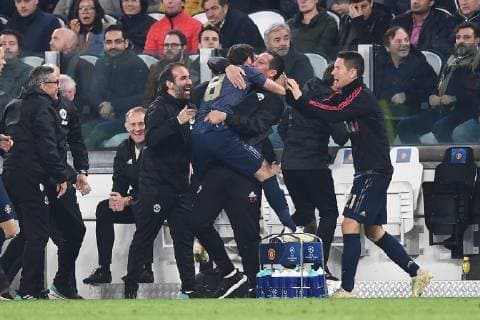 Sport Bilder des Tages Mg Torino 07 11 2018 - Champions League Juventus Manchester United ManU foto Matteo Gribaudi Image nella foto: esultanza gol Juan Mata 