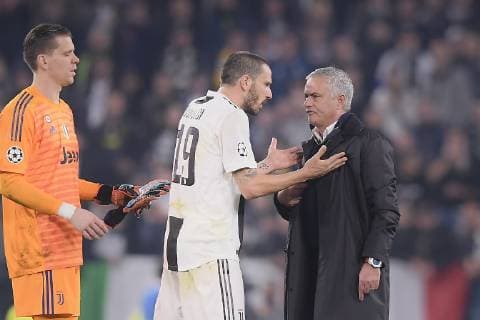 Sport Bilder des Tages Photo LaPresse - Fabio Ferrari November 07, 2018 Turin, Italy soccer Juventus Fc vs Manchester United ManU - Uefa Champions League 2018 2019 - Allianz Stadium - Group H. In the pic:Leonardo Bonucci (Juventus F.C.); Mourinho  Copyright: xFabioxFerrari LaPressex