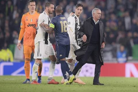 Photo LaPresse - Fabio Ferrari November 07, 2018 Turin, Italy soccer Juventus Fc vs Manchester United ManU - Uefa Champions League 2018 2019 - Allianz Stadium - Group H. In the pic:Leonardo Bonucci (Juventus F.C.); Mourinho  Copyright: xFabioxFerrari LaPressex