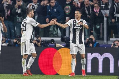 Cristiano Ronaldo dos Santos Aveiro (Juventus) celebrates after scoring his team s first goal during the Uefa Champions League Group Stage H, match between Juventus 1-2 Manchester Utd at Allianz Stadium on November 07, 2018 in Torino, Italy. Noxthirdxpartyxsales  (90664934)