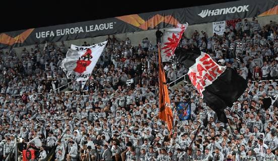 08 11 2018 xjhx Football UEFA Europa League Apollon Limassol Eintracht Frankfurt emspor v l Fans Eintracht Frankfurt Stimmung Scarves n DFL DFB REGULATIONS PROHIBIT ANY USE OF PHOTOGRAPHS as IMAGE SEQUENCES and or QUASI VIDEO Limassol