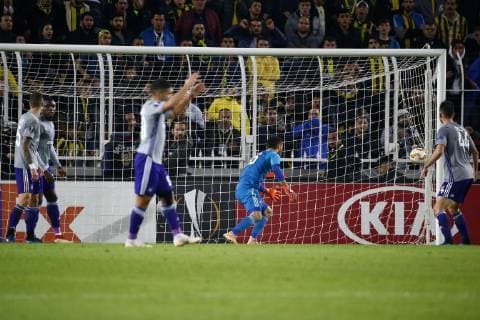 Mathieu Valbuena of Fenerbahce scores and celebrates pictured during the Europa League Group Stage FOOTBALL : Fenerbahce Vs Rsc Anderlecht - Ligue Europa - 08 11 2018 PhotoNews Panoramic 
