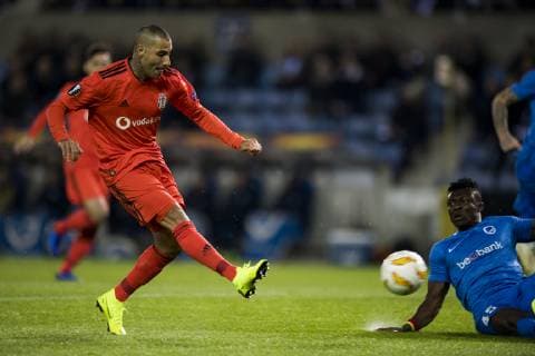 Besiktas Ricardo Quaresma scores a goal during a match between Belgian soccer team KRC Genk and Turkish club Besiktas, in Genk, Thursday 08 November 2018 on day four of the UEFA Europa League group stage, in group I. JASPERxJACOBS  x05464353x