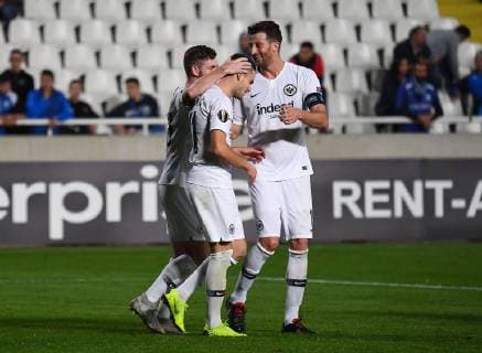 08 11 2018 xjhx Football UEFA Europa League Apollon Limassol Eintracht Frankfurt emspor v l Mijat Gacinovic Eintracht Frankfurt celebrate the goal The goal celebration to 0 3 DFL DFB REGULATIONS PROHIBIT ANY USE OF PHOTOGRAPHS as IMAGE SEQUENCES and or QUASI VIDEO Limassol