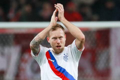 MOSCOW, RUSSIA - NOVEMBER 8, 2018: Rangers Glasgow s Scott Arfield after the 2018 19 UEFA Europa League Group G Round 4 football match against Spartak Moscow at Otkrytie Arena. Spartak Moscow won the game 4-3. Sergei Fadeichev TASS  TS096BF3