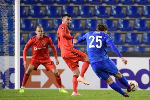 GENK, BELGIUM - NOVEMBER 8 : Sander Boli Berge midfielder of Genk scores 1-1 during the UEFA Europa League, Group Stage - Group 1 match between KRC Genk and Besiktas JK at the KRC Genk Arena on November 08, 2018 in Genk, Belgium, 8 11 2018 FOOTBALL : KRC Genk v Besiktas : UEFA Europa League - 08 11 2018 PHOTONEWS PANORAMIC  775219917