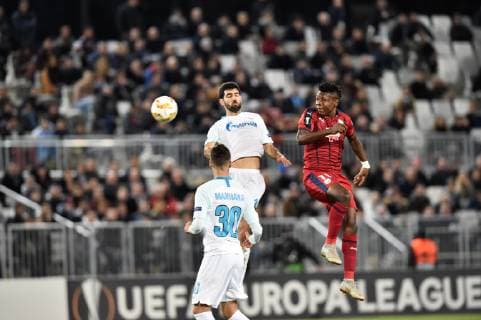 Samuel Kalu (gir) FOOTBALL : Bordeaux vs Zenit St Petersbourg - 4eme Tour Ligue Europa - Bordeaux - 08 11 2018 ThierryBreton Panoramic 