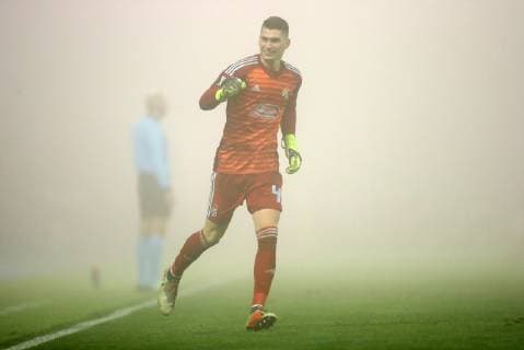 Dinamo vs. Spartak Trnava for European Spring 08.11.2018., Croatia, Stadium Maksimir, Zagreb - UEFA Europa League, Group D, Round 4, GNK Dinamo - FC Spartak Trnava. Dominik Livakovic  IgorxKralj PIXSELL